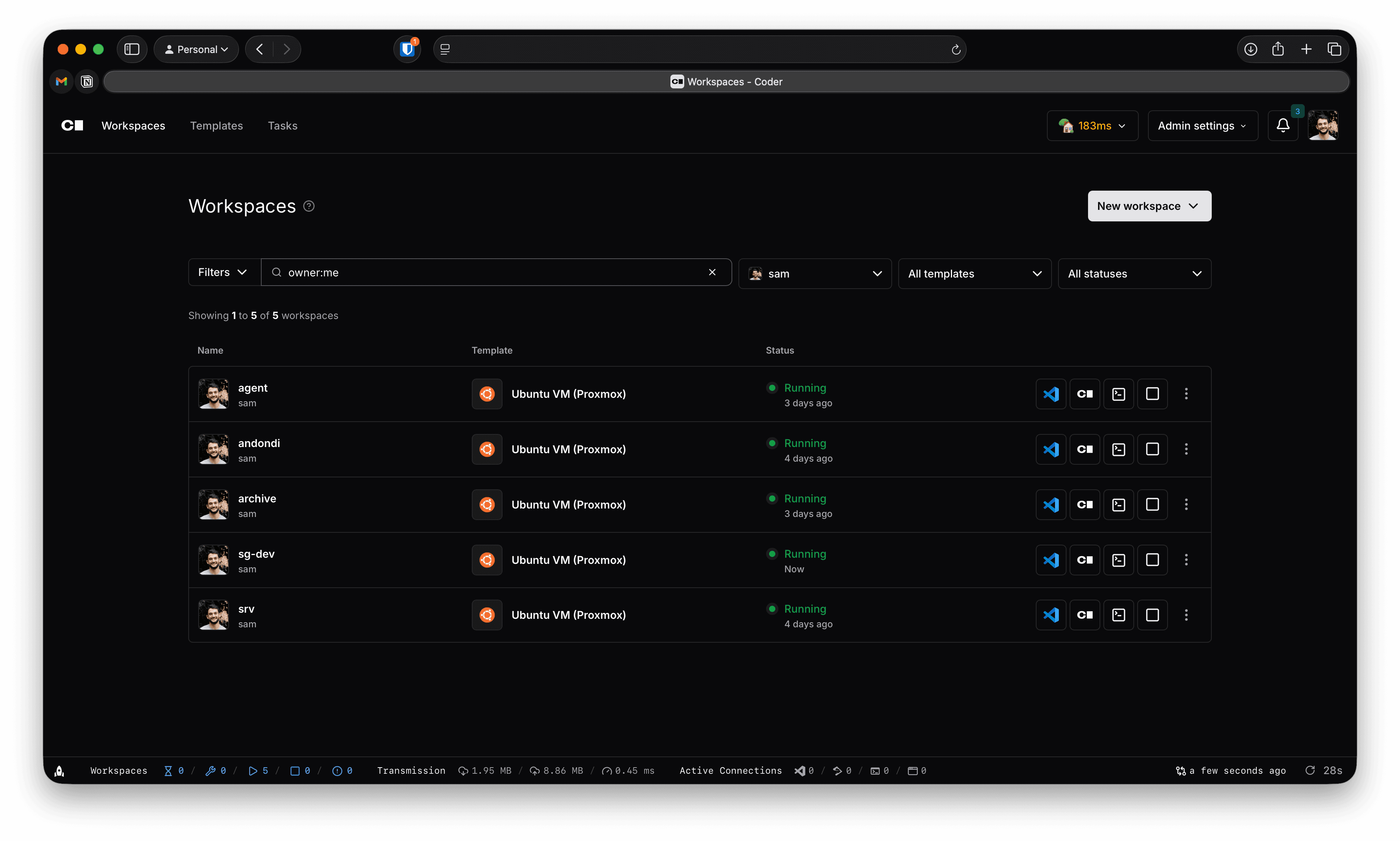 Coder Workspace